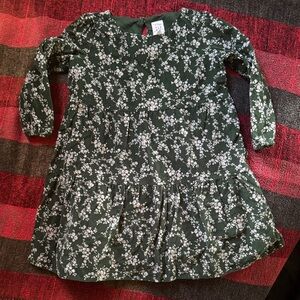 GAP Baby Green Outfit with White Floral Accents